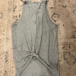 Lululemon Gray Sleeveless Knot-back Top
